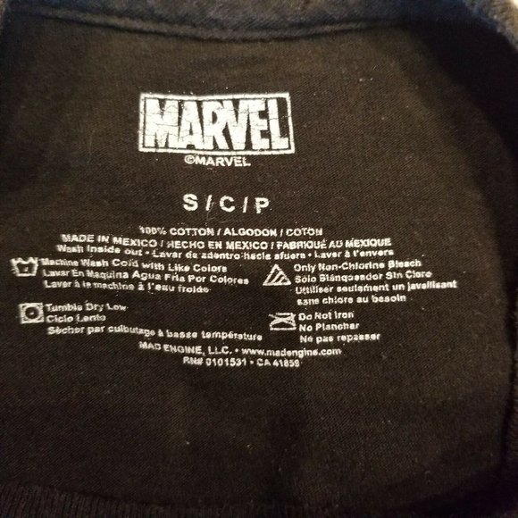 Deadpool black t shirt Official Marvel Red print S - Picture 5 of 5